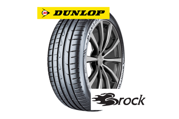 Dunlop SportMaxx RT 2 auf Alufelge Brock B32 himalaya-grey-front-poliert Dunlop SportMaxx RT 2 auf Alufelge Brock B32 himalaya-grey-front-poliert